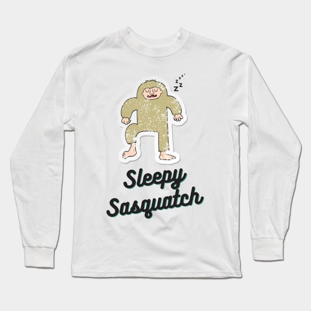 Sleepy Sasquatch Long Sleeve T-Shirt by Eden's Oasis